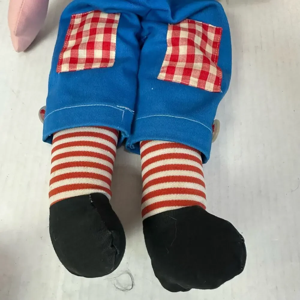 Vintage Raggedy Andy Cloth Rag Doll Handmade Hat 20